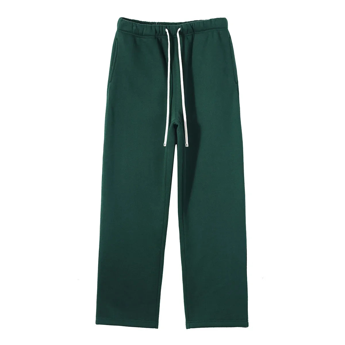 Straight-Lined Solid Color Cashmere Sweatpants – Soft Cozy Lounge Pants