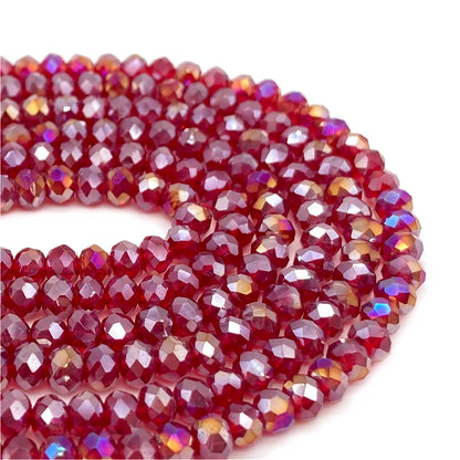 Faceted Crystal Glass Beads 2-8mm Loose Spacer Beads for DIY Jewelry Making Bracelets & Earrings