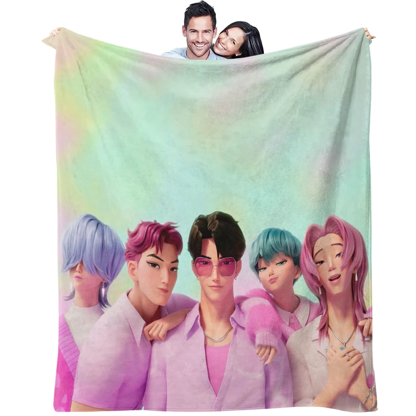 K-Pop Demon Hunters Flannel Blanket – 31 Styles Anime Throw for Home, Travel & Camping Fan Gift