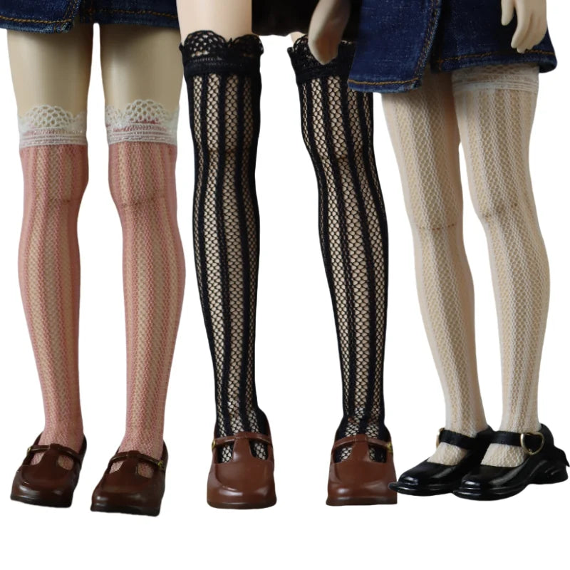 Blythe Doll Socks — Long Stockings in Black, White, Pink & Candy Colors for OB24, OB22, Azone Dolls