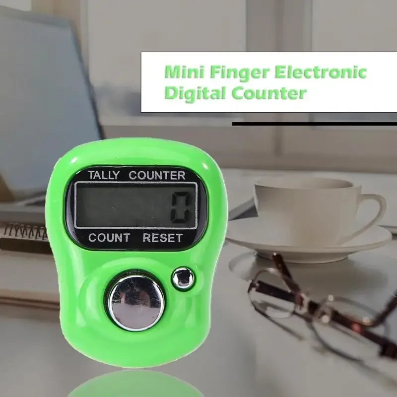 Mini Finger LCD Electronic Counter — Digital Counting Tool (0-99999) for Sewing, Knitting & Weaving