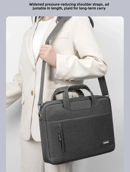 Business Laptop Bag Case - Shoulder Tote Briefcase for 13, 15, 17 Inch MacBook, HP, Huawei, Asus, Dell - Handbag Style