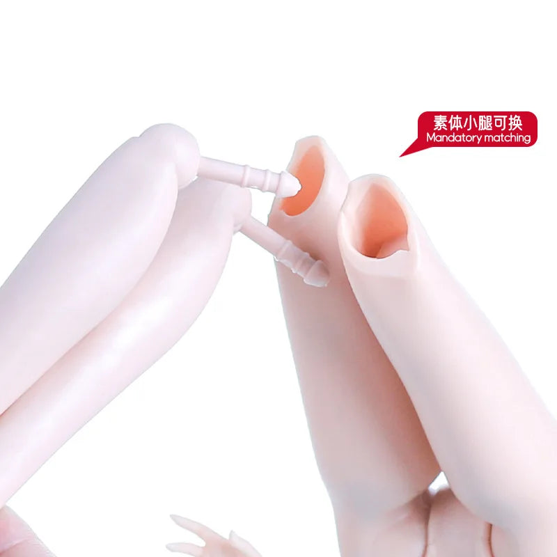 29cm 1/6 Doll Body Accessories – Flat-Foot Replacement Legs for Supermodel Dolls, DIY Dress-Up Toy in White, Normal & Tan Skin