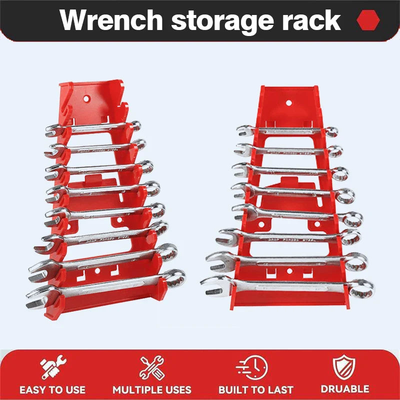 Plastic Wrench Organizer Tray – Tool Rack Holder for Spanners, Sockets & Standard Wrench Storage