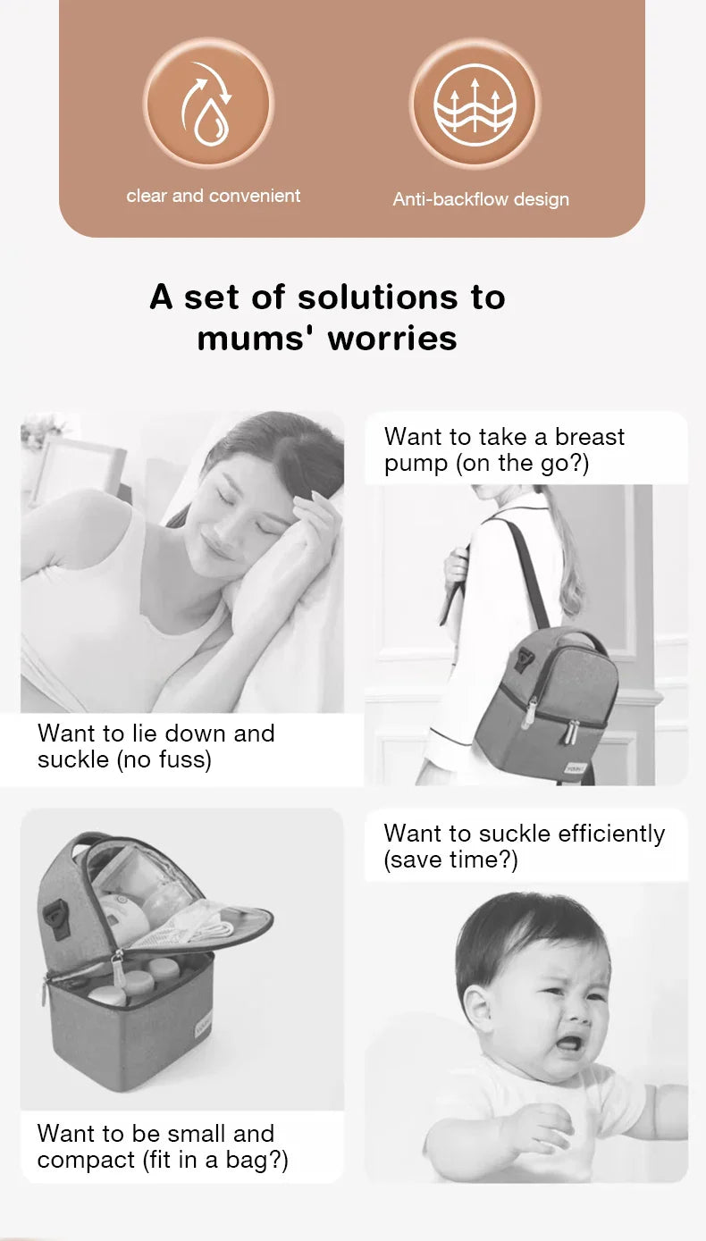 Manual Breast Pump — Baby Nipple Milk Suction Bottle for Feeding & Postpartum Care