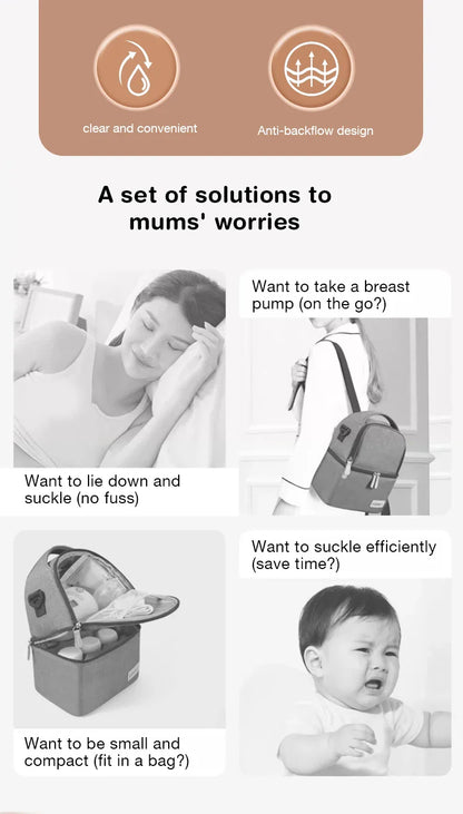 Manual Breast Pump — Baby Nipple Milk Suction Bottle for Feeding & Postpartum Care