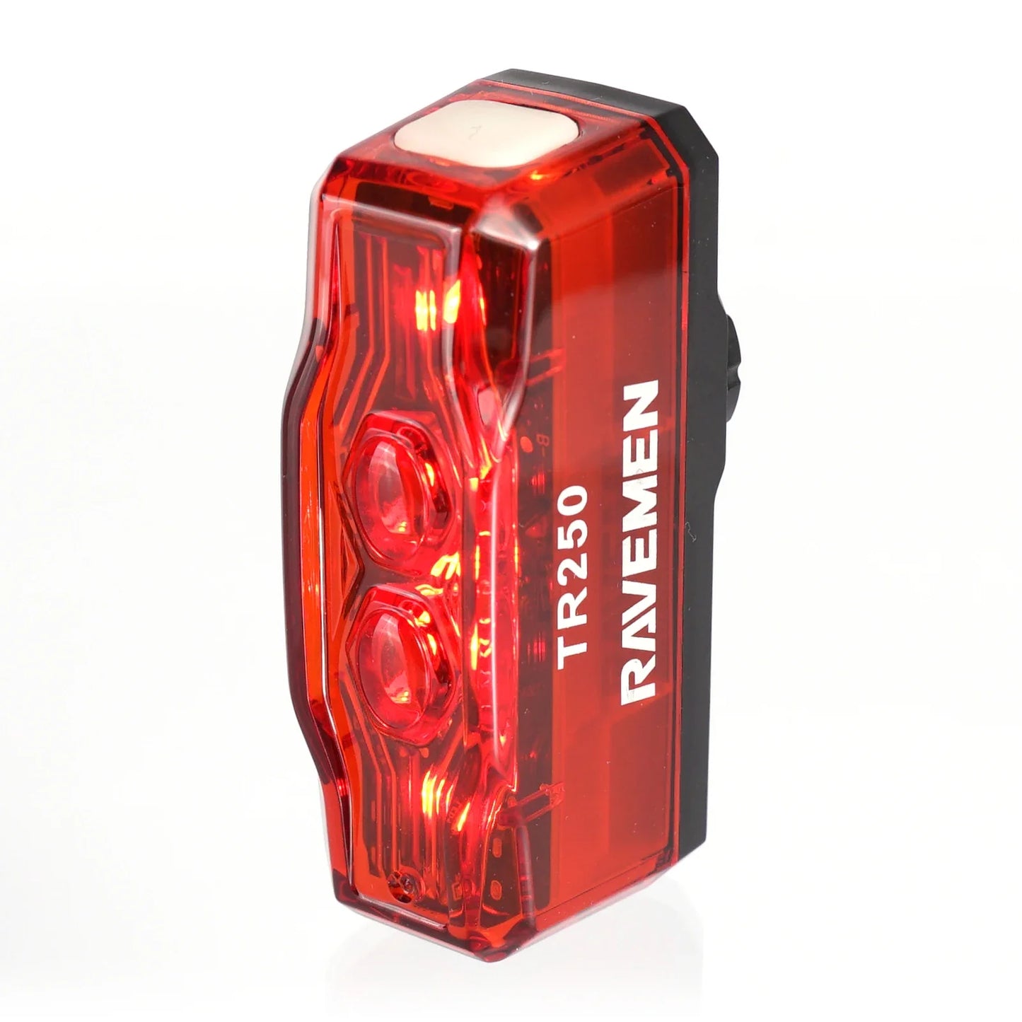 RAVEMEN TR250 Rechargeable Bike Rear Light – 250 Lumens LED Bicycle Taillight with Brake Sensor, Auto On/Off & IPX6 Waterproof Mount