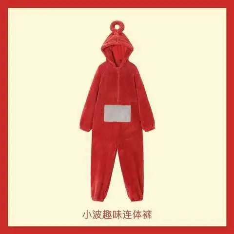 Teletubbies Pajama Costume - Soft Long Sleeve Unisex Cosplay Loungewear for Adults & Kids