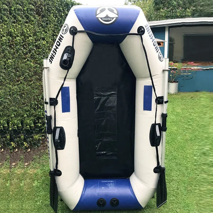Inflatable Fishing Boat Kayak 175–260cm PVC Wear-Resistant Foldable Air Dinghy for 1–5 Persons Outdoor Water Sports & Canoeing