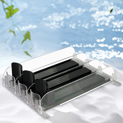 Canned Beverage Push Rack – Adjustable E-Shaped Drink Organizer & Dispenser for Kitchen & Fridge