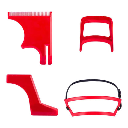 Haircut & Beard Grooming Kit – Neckline, Goatee & Hairline Shaping Template for Men, Barber Hair Cutting Tool