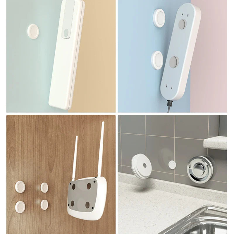 Strong Magnet Wall Mount Magnetic Hooks | Invisible Holder for Remote Control, Keys, Fridge Sticker | Home Organizer Storage Hooks