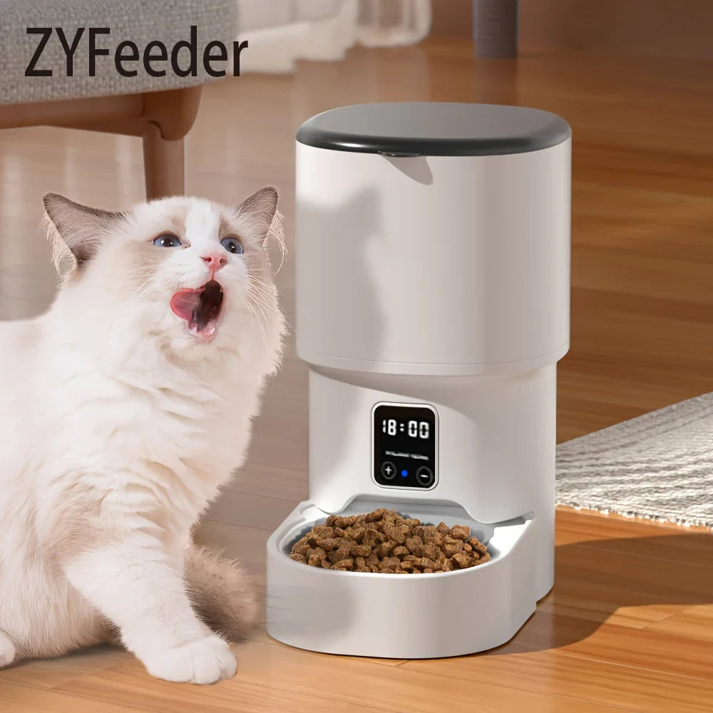 4L WiFi Smart Pet Feeder – Automatic Cat & Dog Food Dispenser (No 5V 1A Plug)