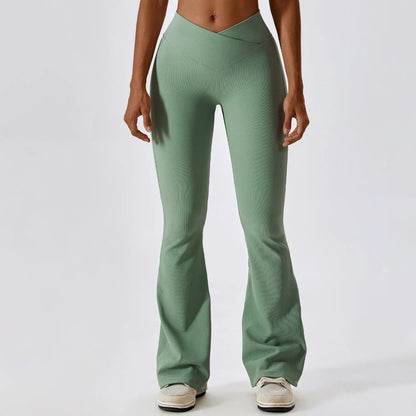 Women’s High Waist Flare Leggings – Wide Leg Yoga Pants for Gym, Workout, Fitness & Latin Dance Sports Trousers