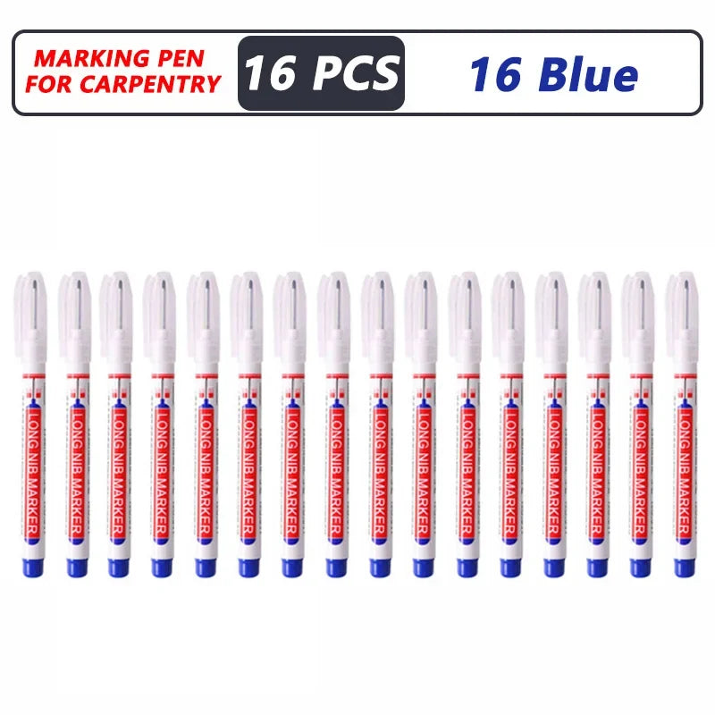 20mm Deep Hole Marker Pen Tips - Long Nib Waterproof Markers for Metal, Woodworking & Bathroom Decoration
