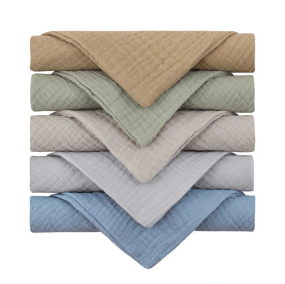 5PCS Baby Cotton Gauze Towels - Soft Absorbent Face Cloths for Bathing, Feeding & Daily Care