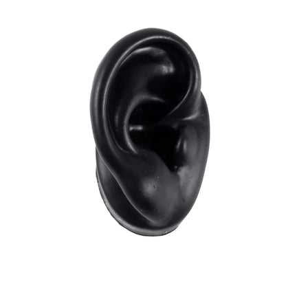Soft Silicone Ear Model Display Stand – Tattoo Practice & Body Piercing Jewelry Holder with Acrylic Earring Display Kit for Training & Showcase