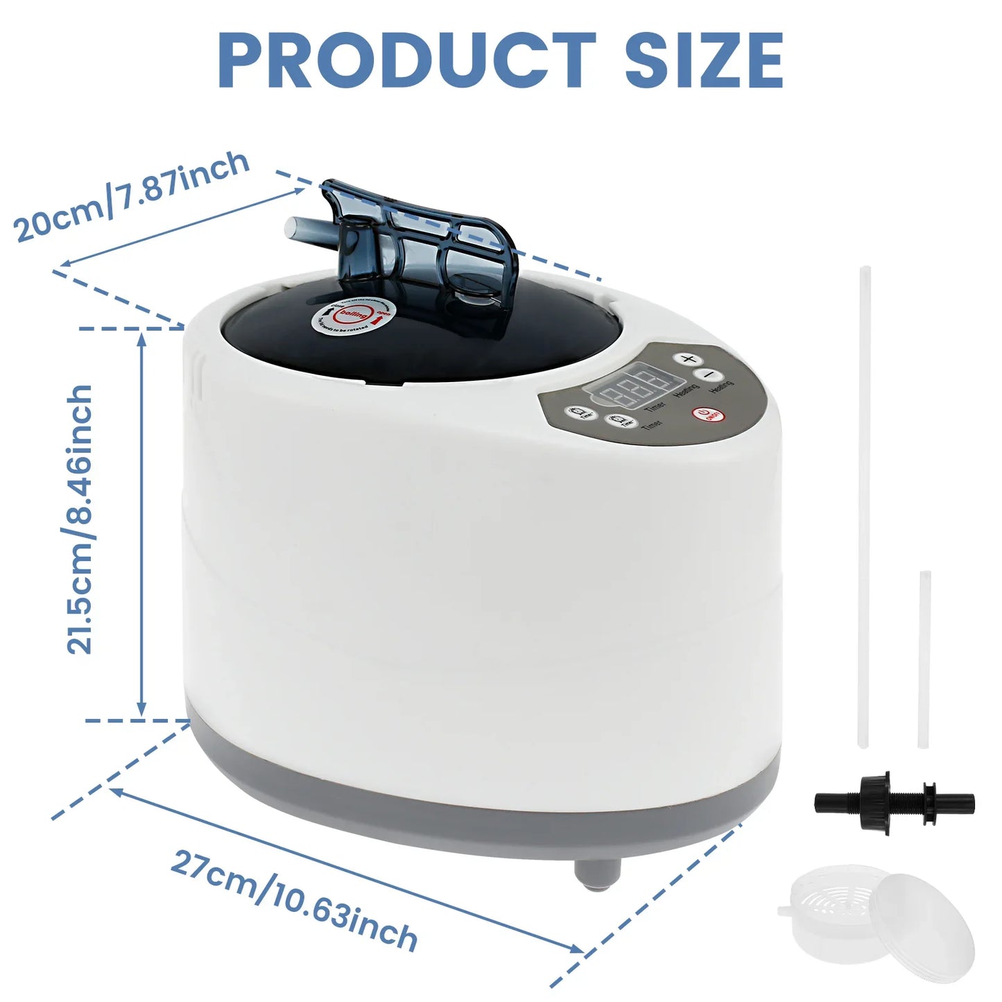 3L Sauna Steamer Machine – 1000W US Steam Pot Generator with Safety Protection for Bath Tub & Sauna Room