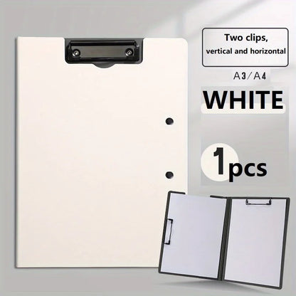 A4 Document Folder with Clipboard Cover – Business & School Paper Organizer File Holder Stationery Office Supplies
