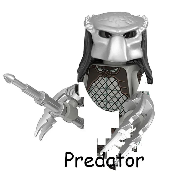 Super Heroes Model Figure Blocks – Invisible Predator vs Alien Jungle Killer Construction Toy for Children