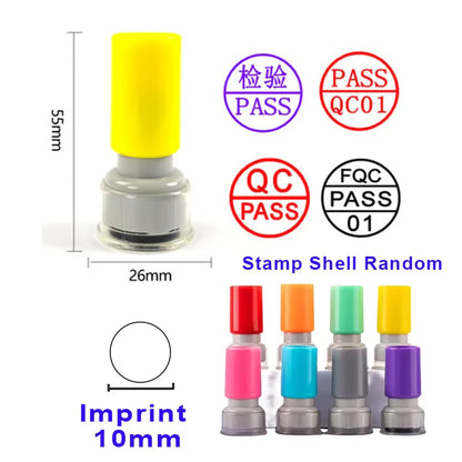 Custom QA/QC Name Ink Stamp – Personalized Self-Inking Calligraphy Signature Stamp for Teachers, Students & School Use