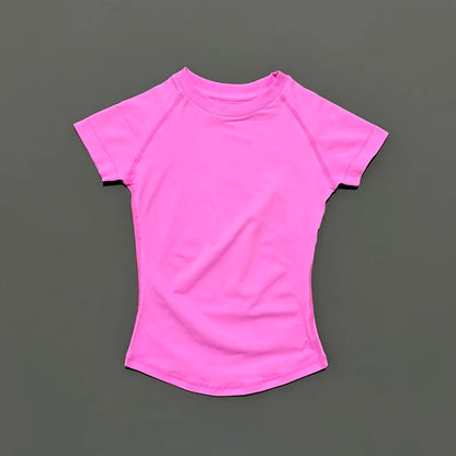 Women’s Seamless Sports Top – Short Sleeve Slim Fit Yoga & Gym Running Fitness Activewear T-Shirt Athletic Workout Tee
