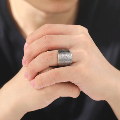 Dawapara 7 Archangels Protection Ring – Metatron Cube, Lilith Symbol, King Solomon Secrets Vintage Amulet Jewelry