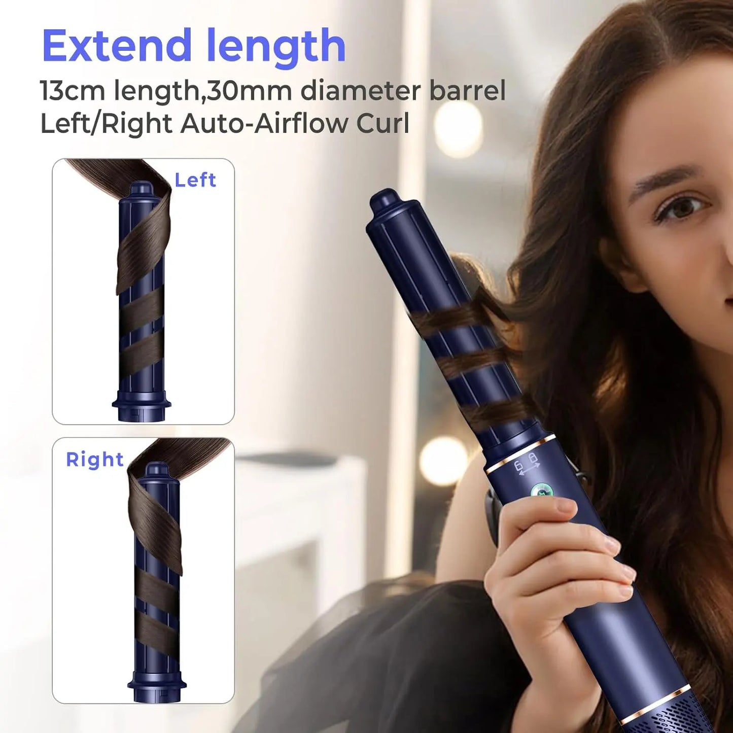 5-in-1 High-Speed Brushless Hair Dryer Brush – Negative Ionic Hot Air Styling Comb & Auto Hair Curler
