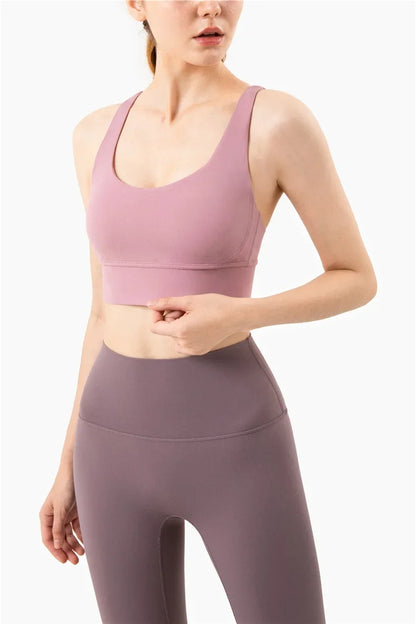 Women’s Summer Crossback Sports Bra — Breathable Fitness & Yoga Tank Top | Gym Crop Top