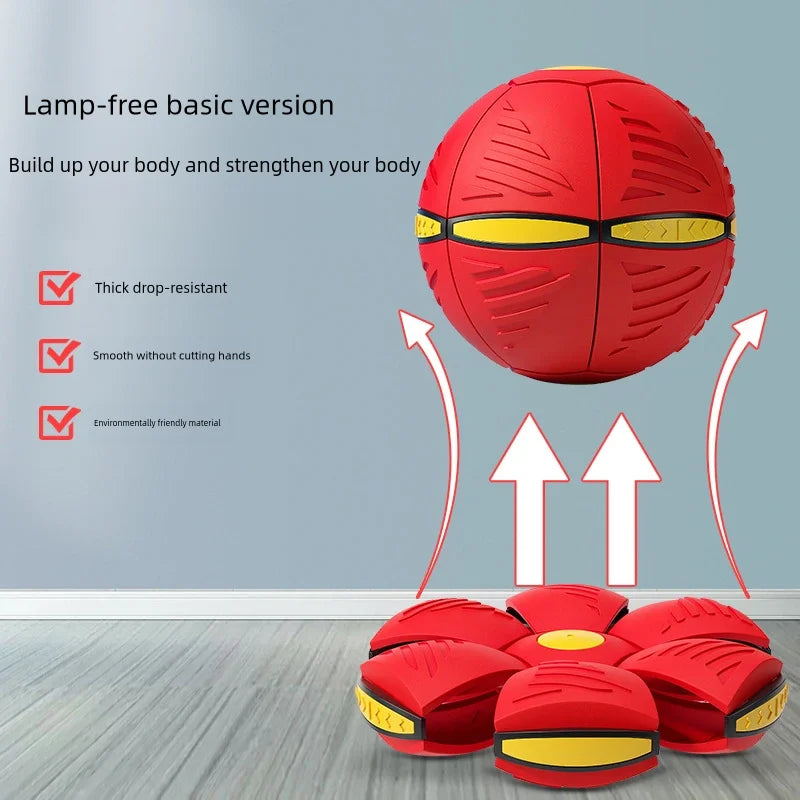 Blue Flying Saucer Deformation Ball Toy – Outdoor Parent-Child Foot Pressure Magic Vent Stress Relief Sports Toy