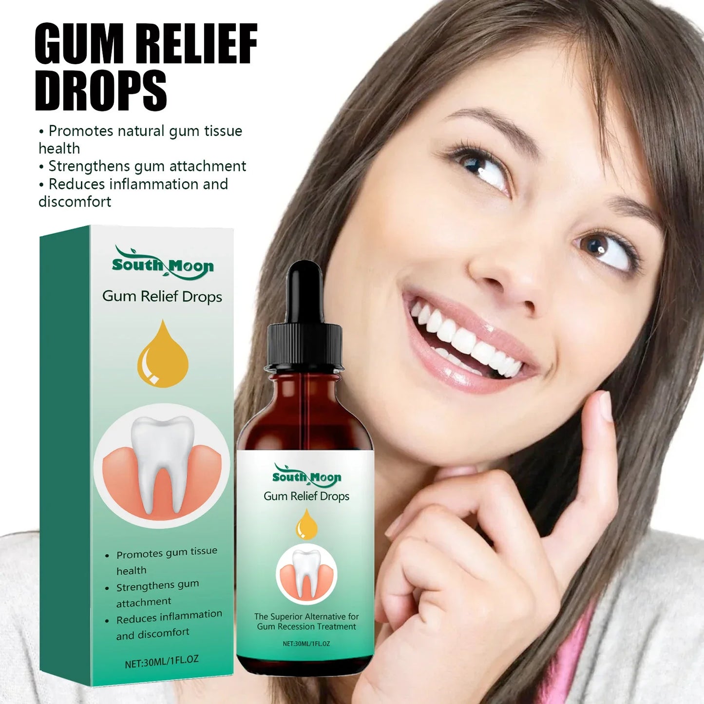 Oral Care Gum Repair Drops – Remove Yellow Stains & Support Periodontal Health