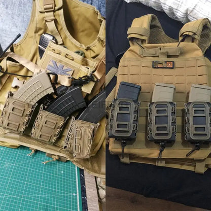 Tactical Molle Magazine Pouch | AR 15 M4 AK 47 7.62 5.56 9mm Scorpion | Fast Mag Holster Case Holder | Gun Hunting Airsoft Accessories