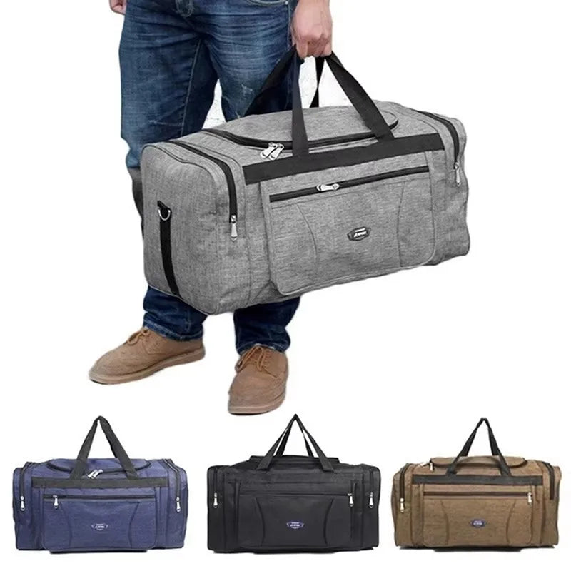 Oxford Waterproof Men’s Travel Duffle Bag – Large Capacity Hand Luggage for Business, Weekend, and Fitness Trips