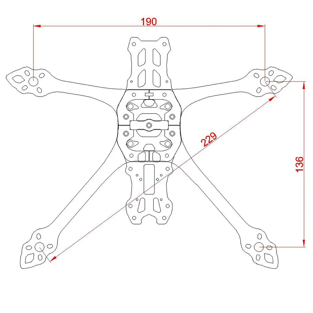 PhiSital Mark5 DC/X O4 Pro 5-Inch Carbon Fiber FPV Frame Kit – RC Freestyle Racing Drone DIY Parts