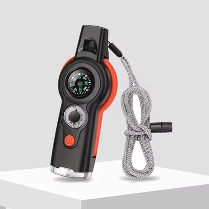 7-in-1 Outdoor Survival Whistle – Emergency Camping & Hiking Rescue Tool