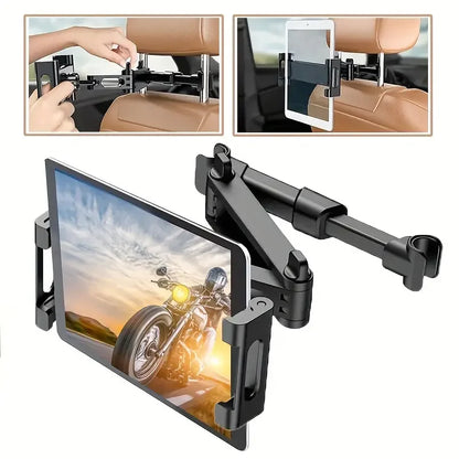Car Tablet Holder - Headrest Mount Stand for iPad Air, Mini & 4.7-12.9" Devices