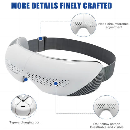 Newest Visible Eye Massager | Smart Airbag Compression Glasses with Bluetooth Music for Better Sleep