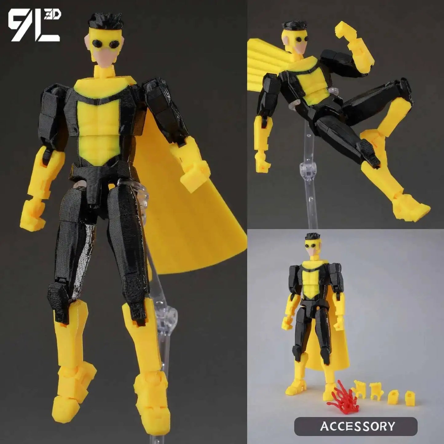 9LToyWodu Invincible Boy Action Figure – Anime Collectible Toy for Cosplay, Stop Motion & Birthday Gifts
