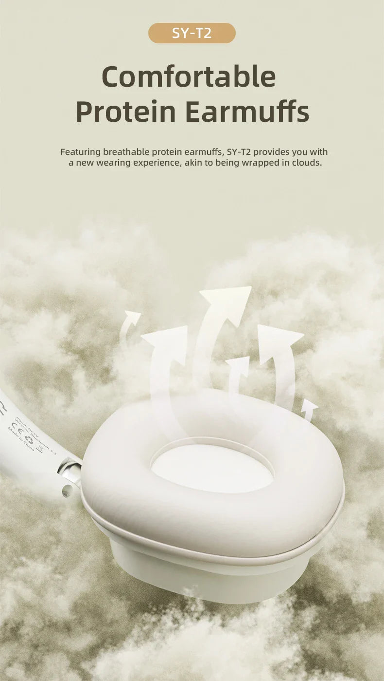 SY-T2 Bluetooth Headset – High-Quality Noise Reduction Wireless Headphones with Microphone for Gamers