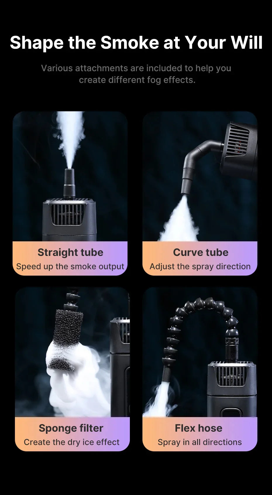 Ulanzi FILMOG Ace 40W Portable Fog Machine — Wireless Dry Ice Fog for Food, Portrait & Video Photography (10m Range)