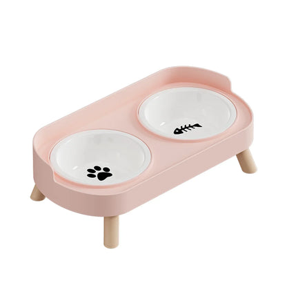 Colorful Dopamine Pet Double Bowl – Stainless Steel Large Capacity Cat & Dog Feeding & Water Dish Fashion Pet Bowl Set
