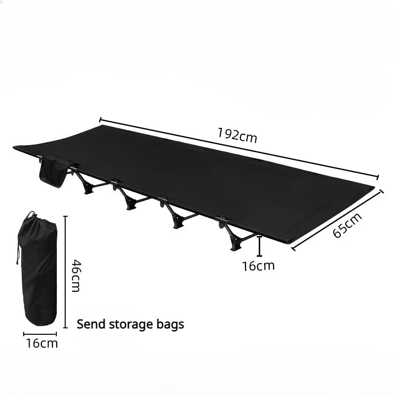 Ultra-Light Folding Camping Bed – Portable Outdoor Tent Cot for Adults, 150KG Capacity, Ideal for Hiking & Travel