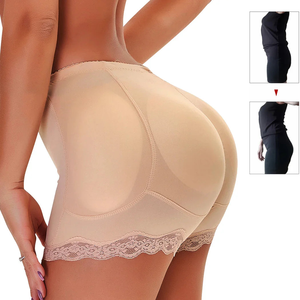 Padded Butt Lifter Shapewear: Corrective Underwear for Butt Enhancement - Body Shaper Modeling Strap Push Up Panties