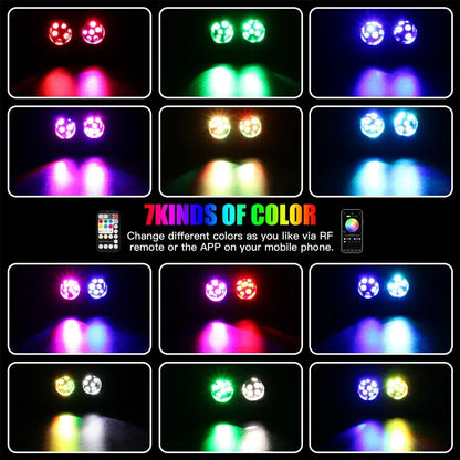 20W Dual Color Twinkle Car Roof Star Light – RGB Meteor Music APP Control, Sparkling Starry Sky Atmosphere Light
