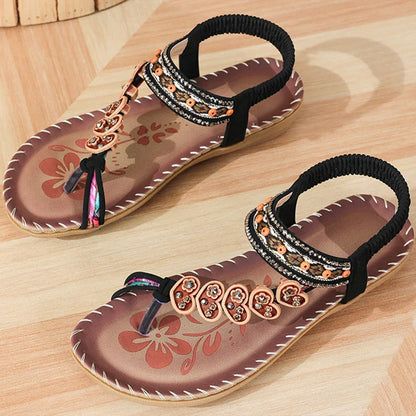 2025 Women’s Bohemia Sandals – Summer Flip Flops, Low Heel Beach Shoes & Casual Footwear