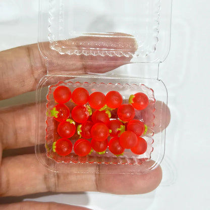 Miniature Dollhouse Food Set – Simulated Fruits & Vegetables for BJD & Blythe Dolls (Grape, Meat, Orange, Radish)