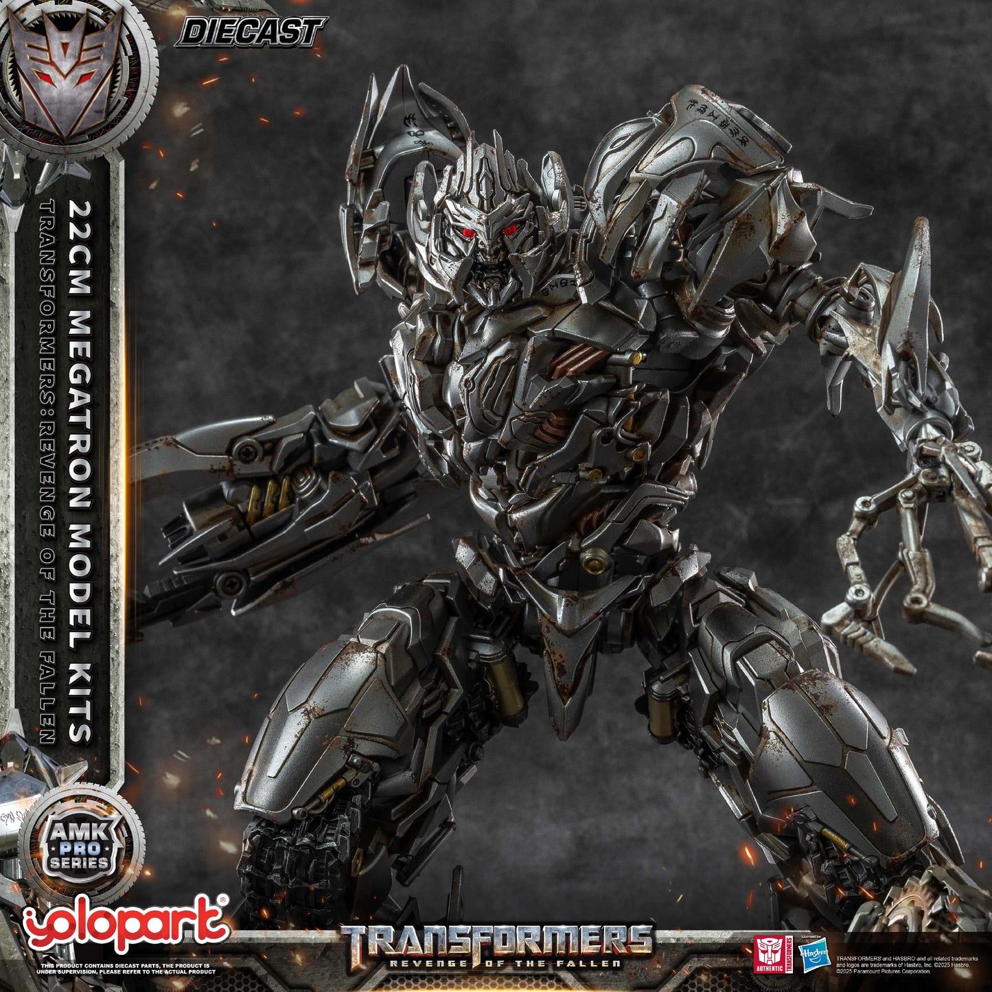YOLOPARK 22cm Megatron AMK PRO Transformers Model – Revenge of the Fallen Action Figure Toy Kit
