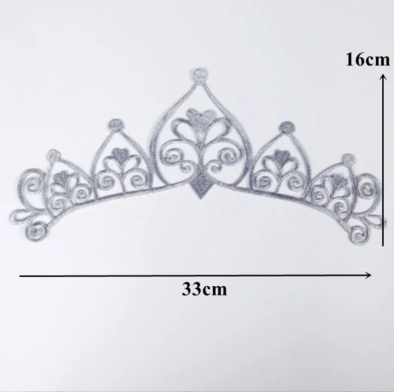 Silver Baroque Sequin Flower Applique – Embroidered Iron-On Patch for Wedding & DIY Crafts