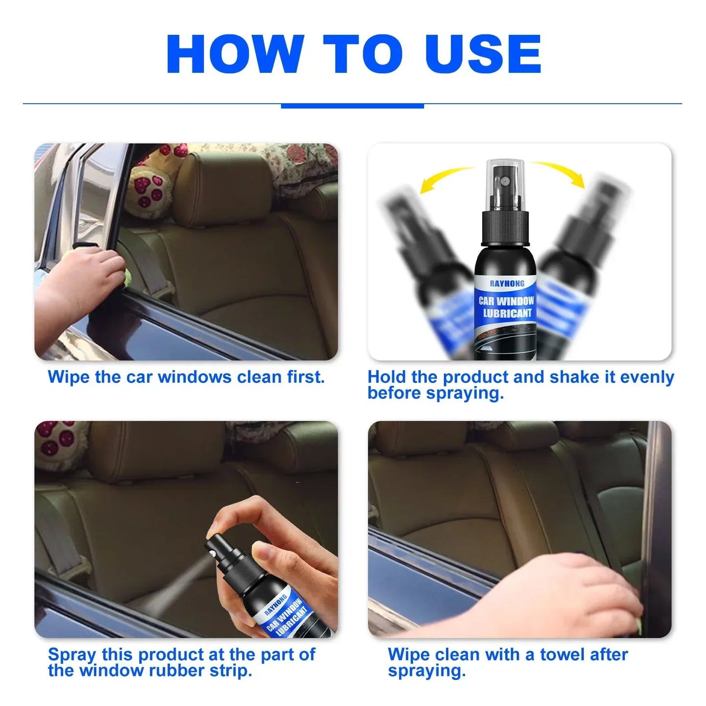 60ml Car Window & Door Rubber Lubricant | Softening Maintenance for Noise-Free Operation