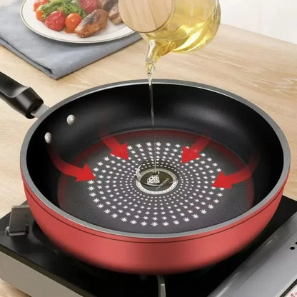 Crystal Diamond Non-Stick Frying Pan with Lid – Multi-Functional Iron Cookware for Gas & Induction
